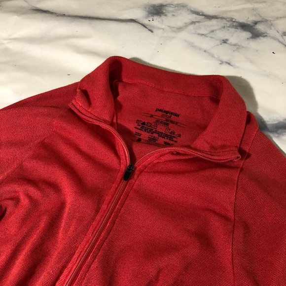 Patagonia Red Foldover Collar Half Zip Pullover - Picture 4 of 7
